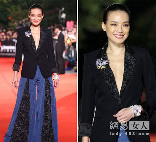 李晨深V西服撞衫李冰冰 女星更愛(ài)空心穿