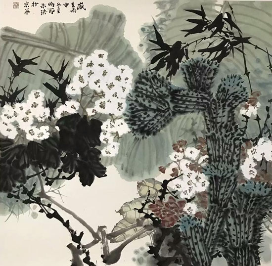 林澗幽香 68x68cm
