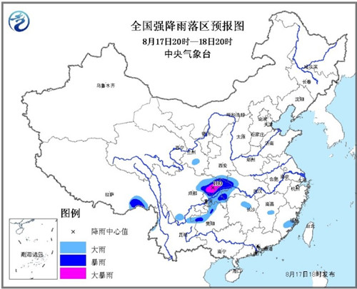 中央氣象臺(tái)發(fā)布暴雨預(yù)警重慶湖北等局地有大暴雨
