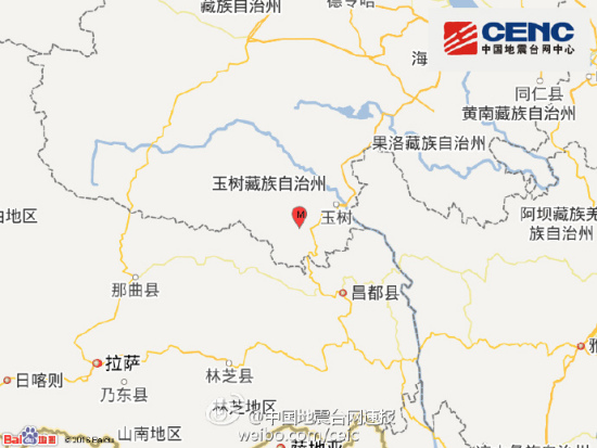 青海玉樹(shù)州囊謙縣發(fā)生4.8級(jí)地震震源深度5千米